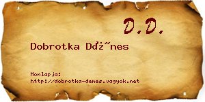 Dobrotka Dénes névjegykártya
