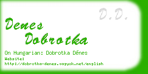 denes dobrotka business card