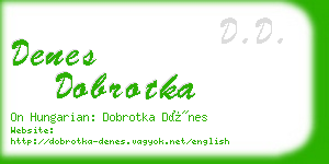 denes dobrotka business card